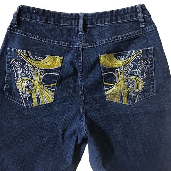 LEXI Jeans size 13/14 Women Skinny High Rise Embroidered Denim Y2K - Picture 5 of 12